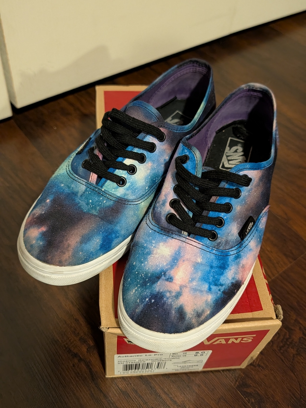 Vans Galaxy Print Canvas Sneakers - Blue Pink